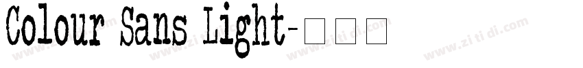 Colour Sans Light字体转换